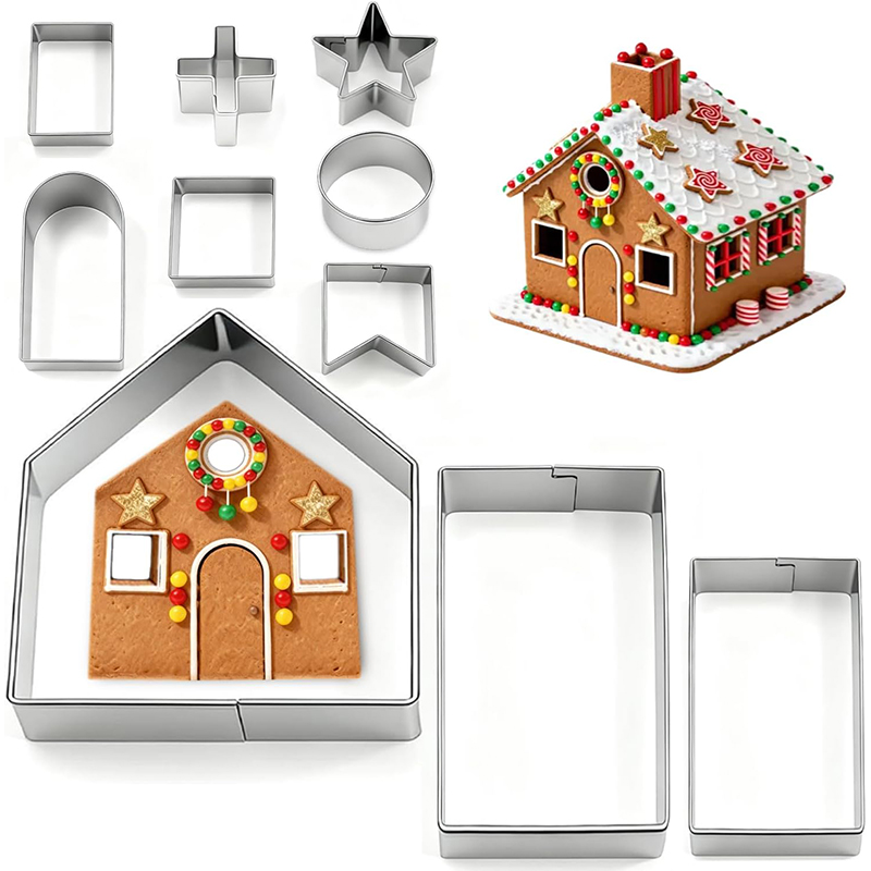 10Pcs Gingerbread House Cookie - Cookies Pack ulasan dan harga
